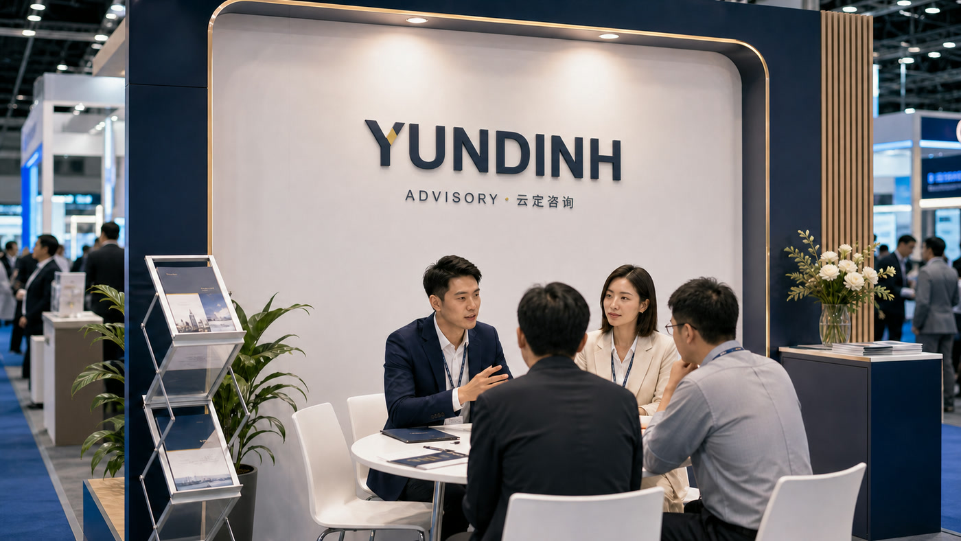 Yundinh Advisory 越南展会咨询与进入诊断沟通场景图